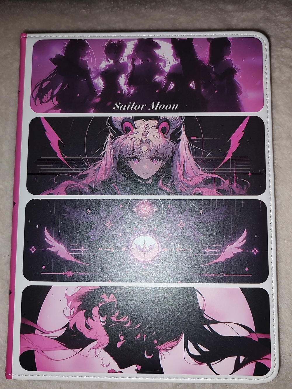 Sailor Moon Pink & Black Artfolio Cover Notebook